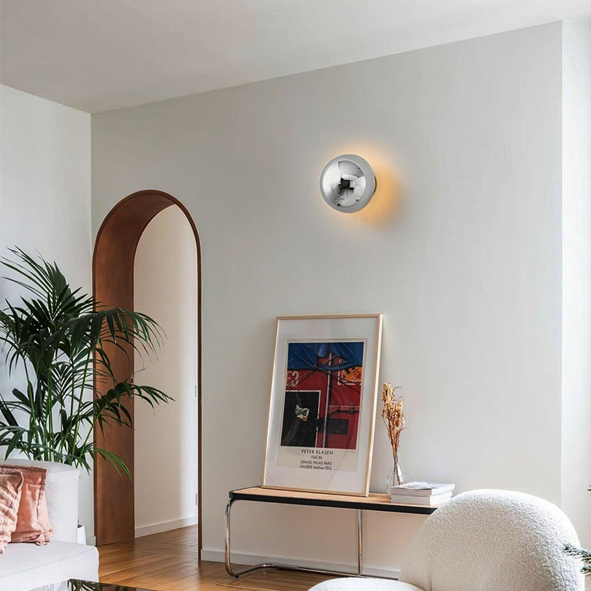 Aurum Sphere Wall Sconce Light-Lighting > Wall Lights-casanuva-casanuva