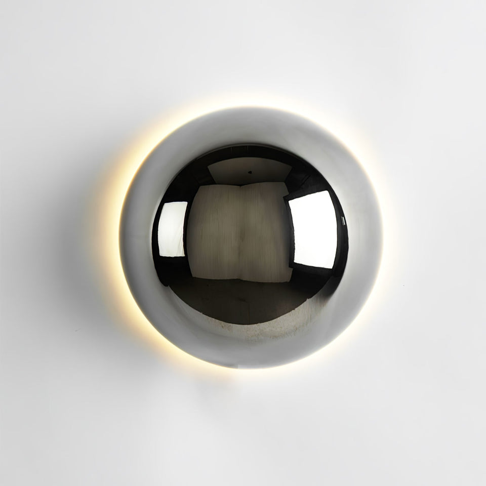 Aurum Sphere Wall Sconce Light-Lighting > Wall Lights-casanuva-16cmx10cm-Chrome-Warm Light-casanuva