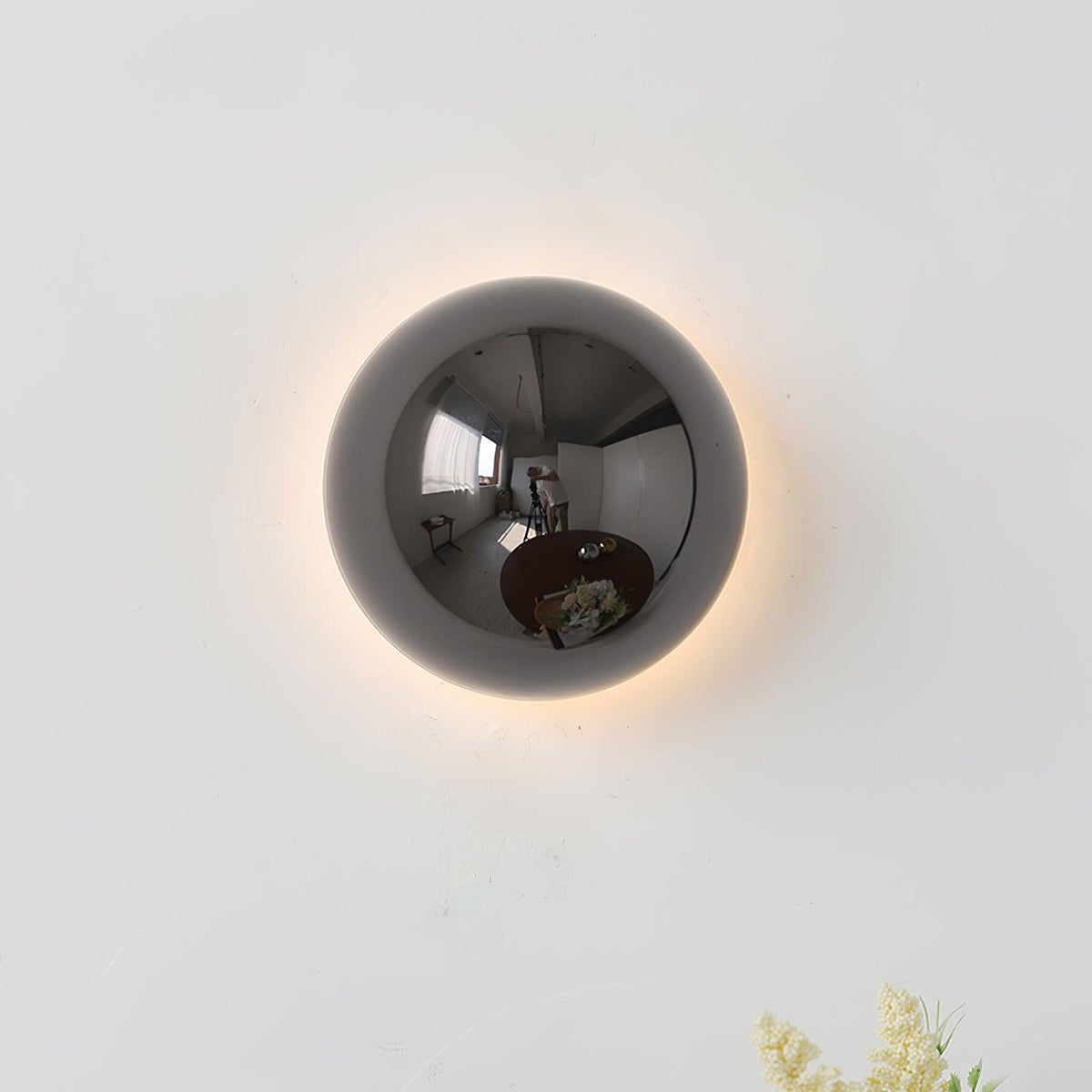 Aurum Sphere Wall Sconce Light-Lighting > Wall Lights-casanuva-casanuva