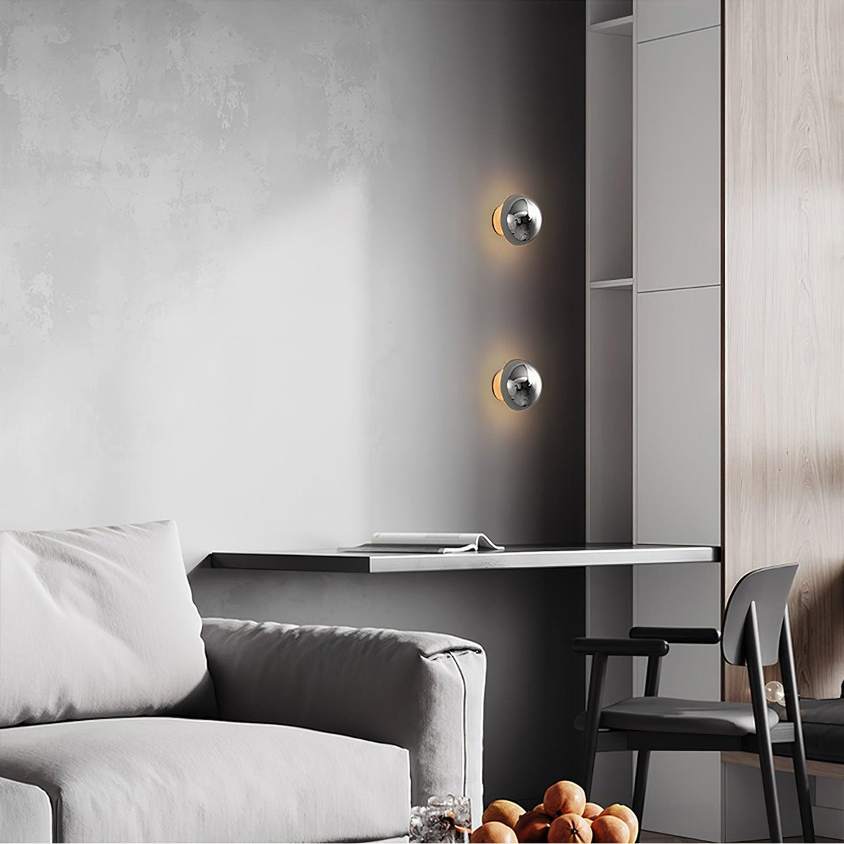Aurum Sphere Wall Sconce Light-Lighting > Wall Lights-casanuva-casanuva