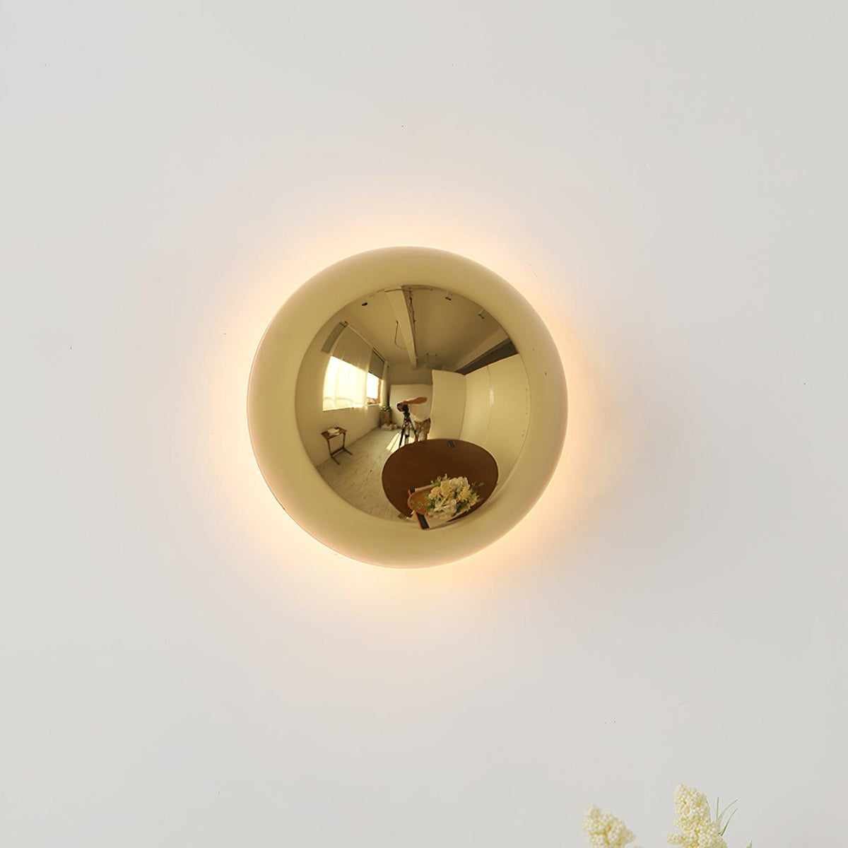 Aurum Sphere Wall Sconce Light-Lighting > Wall Lights-casanuva-casanuva