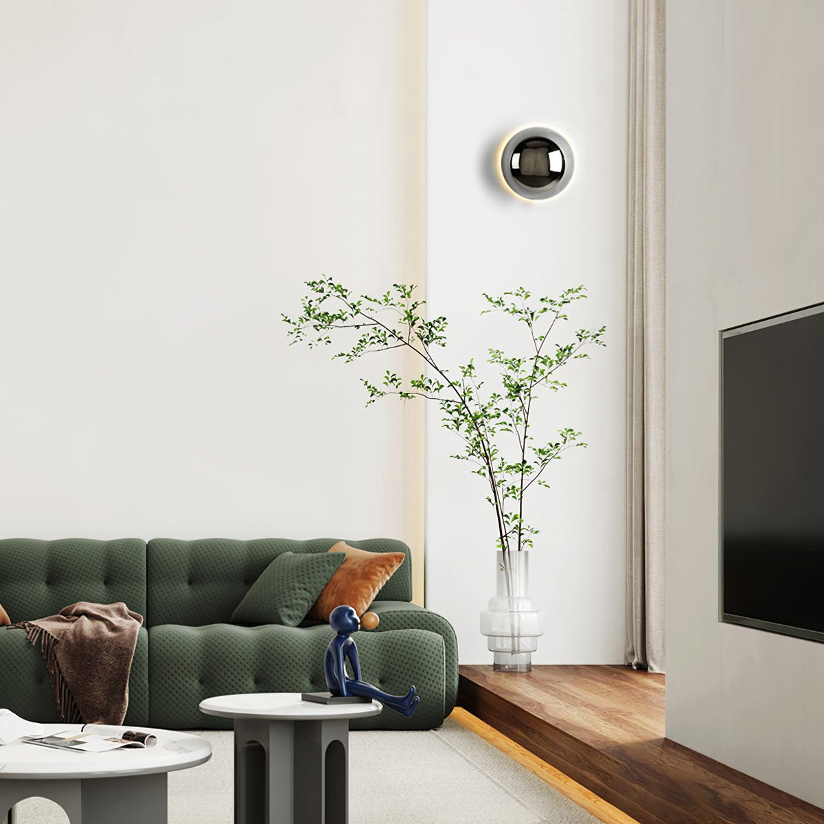 Aurum Sphere Wall Sconce Light-Lighting > Wall Lights-casanuva-casanuva