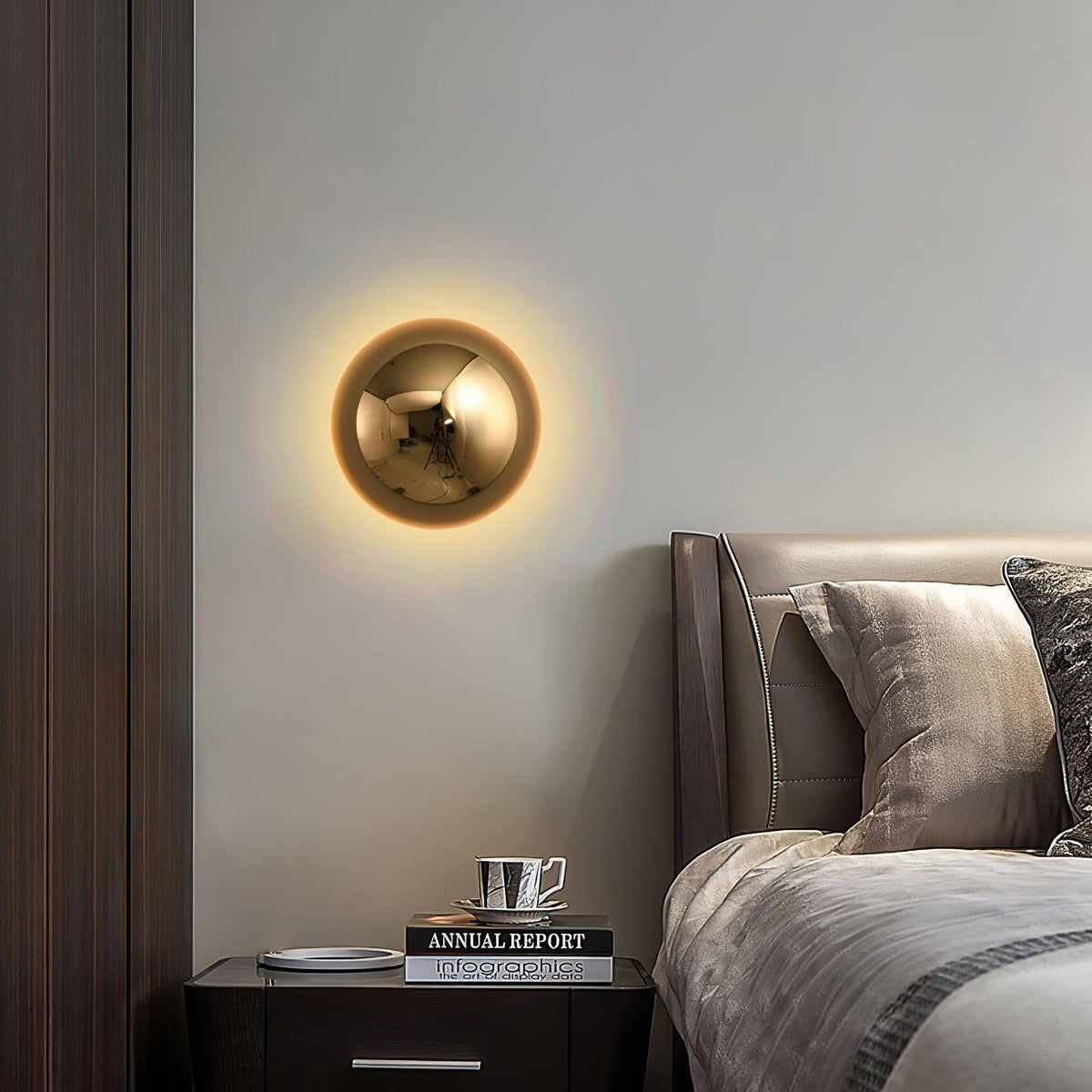 Aurum Sphere Wall Sconce Light-Lighting > Wall Lights-casanuva-casanuva