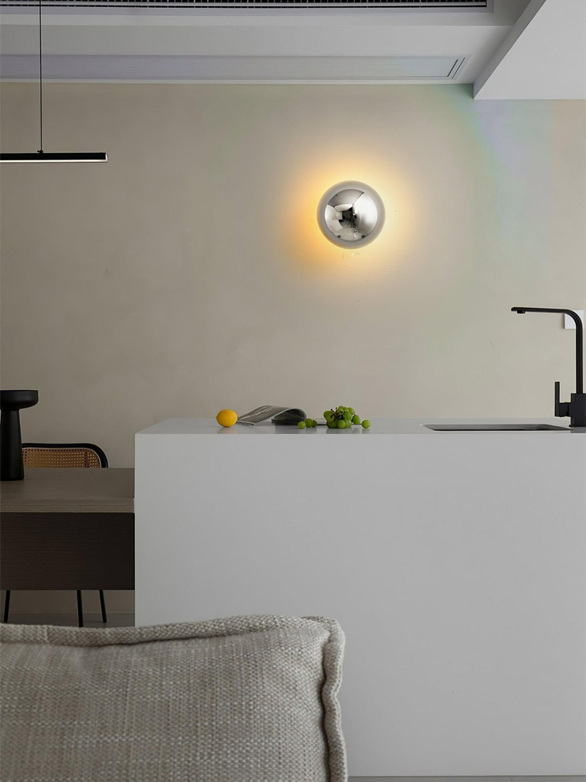 Aurum Sphere Wall Sconce Light-Lighting > Wall Lights-casanuva-casanuva