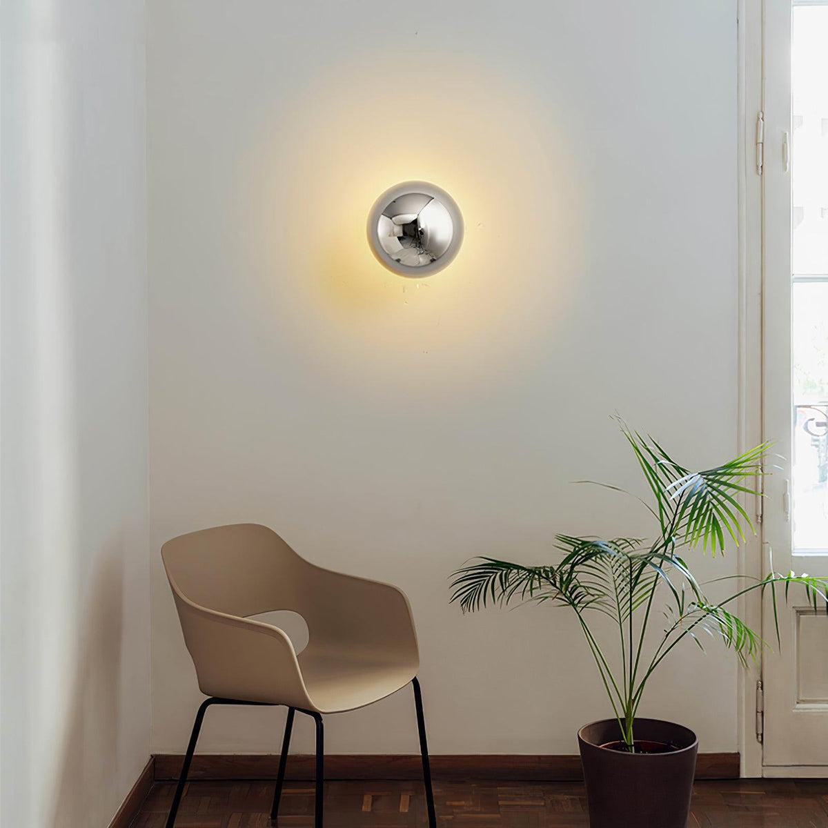 Aurum Sphere Wall Sconce Light-Lighting > Wall Lights-casanuva-casanuva