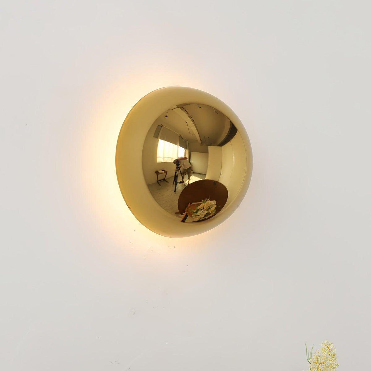 Aurum Sphere Wall Sconce Light-Lighting > Wall Lights-casanuva-casanuva