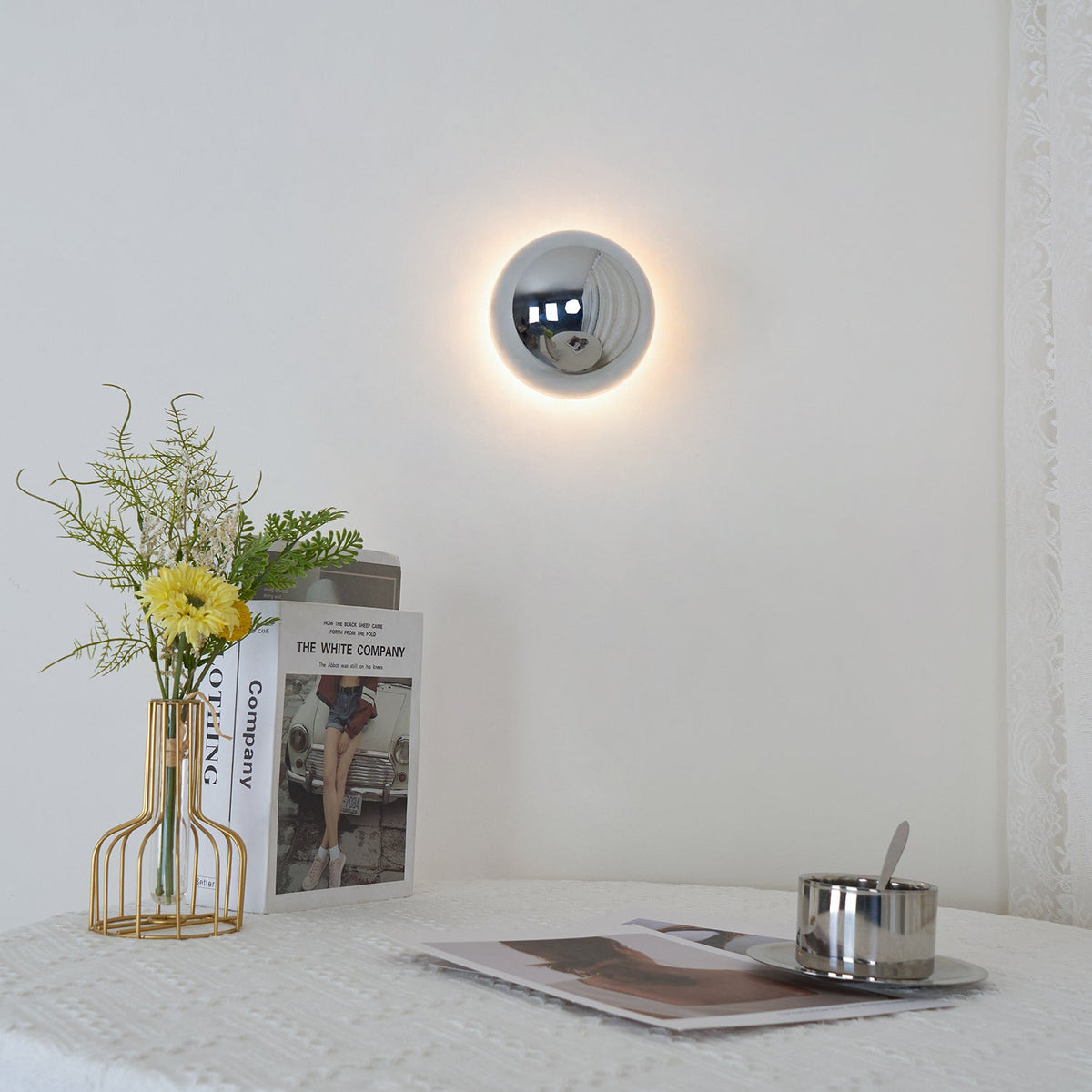Aurum Sphere Wall Sconce Light-Lighting > Wall Lights-casanuva-casanuva