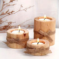 Bamboo Candle Holders Set of 3-Home Decor > Candle Holders-casanuva-casanuva