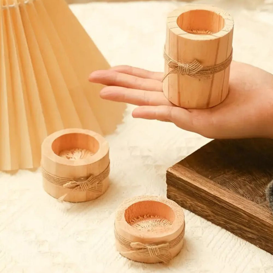 Bamboo Candle Holders Set of 3-Home Decor > Candle Holders-casanuva-casanuva