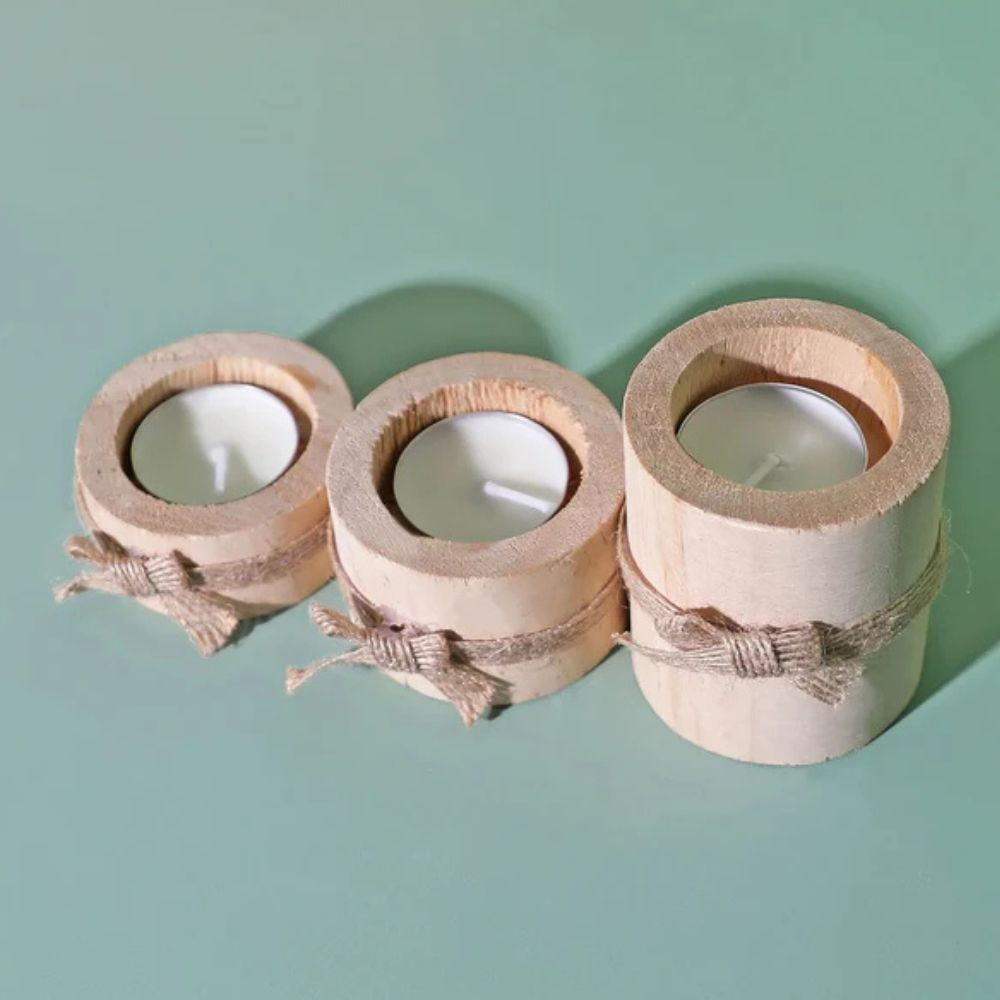 Bamboo Candle Holders Set of 3-Home Decor > Candle Holders-casanuva-casanuva
