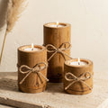 Bamboo Candle Holders Set of 3-Home Decor > Candle Holders-casanuva-casanuva
