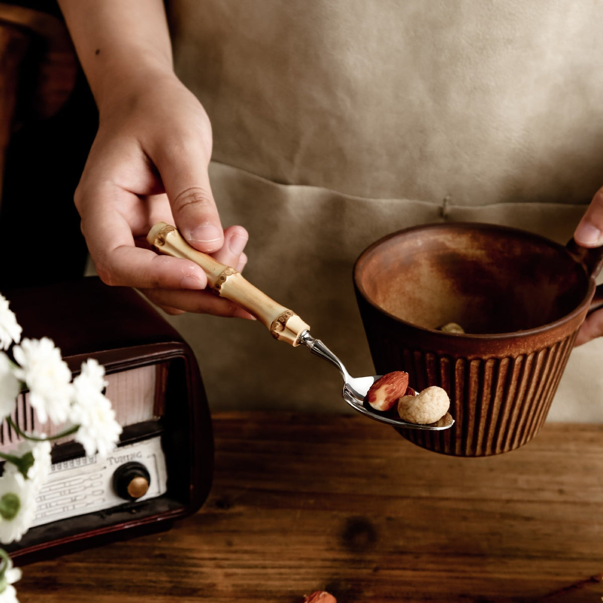 Bamboo Cutlery Set with Natural Accents for Sustainable Dining-Kitchen & Dining > Cutlery-casanuva-casanuva