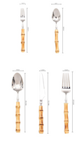 Bamboo Cutlery Set with Natural Accents for Sustainable Dining-Kitchen & Dining > Cutlery-casanuva-casanuva
