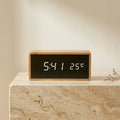Bamboo LED Alarm Clock with Temperature Display-Home Decor > Clocks-casanuva-casanuva