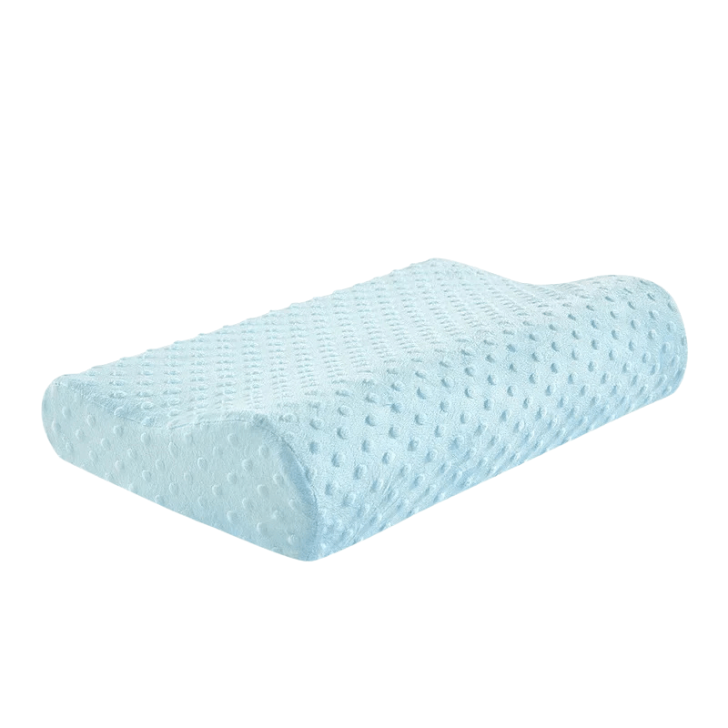 Bamboo Neck Pillow for Ergonomic Support and Comfort-Bedding & Bath > Pillowcases-casanuva-Light Blue-40x25x7cm-casanuva
