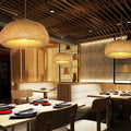 Bamboo Pendant Lamp with Braided Design-Lighting > Pendant Lights-casanuva-casanuva