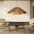 Bamboo Pendant Light Wide Conical Shade-Lighting > Pendant Lights-casanuva-60cm-casanuva
