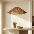 Bamboo Pendant Light Wide Conical Shade-Lighting > Pendant Lights-casanuva-casanuva