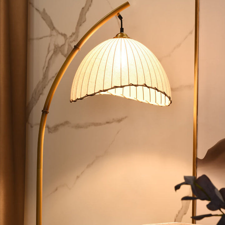 Bamboo Pole Floor Lamp 1-Light Retro Zen Design-Lighting > Floor Lamps-casanuva-casanuva