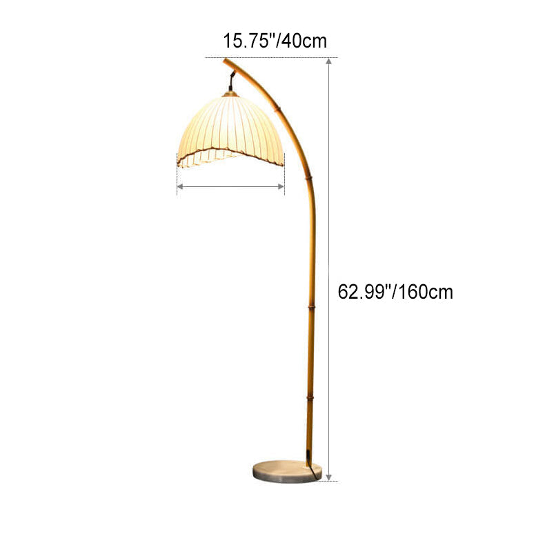 Bamboo Pole Floor Lamp 1-Light Retro Zen Design-Lighting > Floor Lamps-casanuva-casanuva