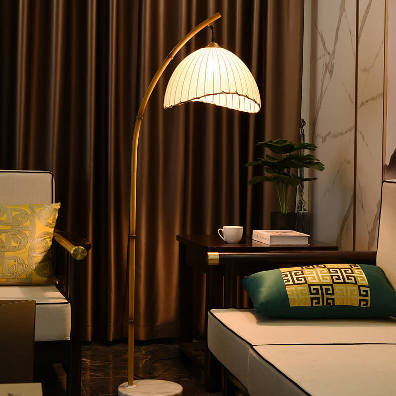 Bamboo Pole Floor Lamp 1-Light Retro Zen Design-Lighting > Floor Lamps-casanuva-Infinitely Dimmable-100V-120V-casanuva