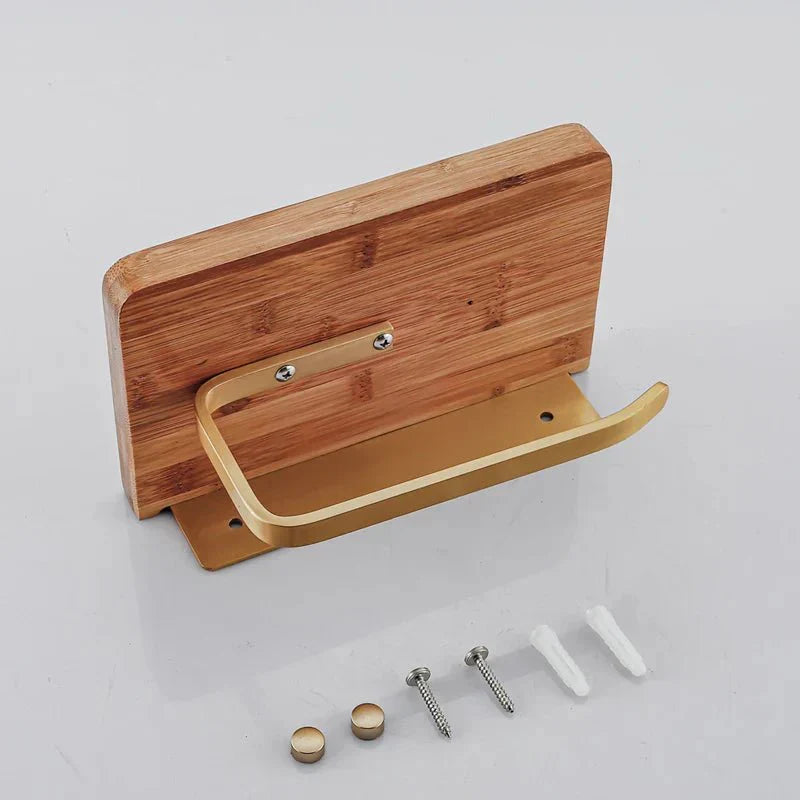 Bamboo Wall Mounted Toilet Paper Holder with Shelf-Bedding & Bath > Bathroom Accessories-casanuva-casanuva