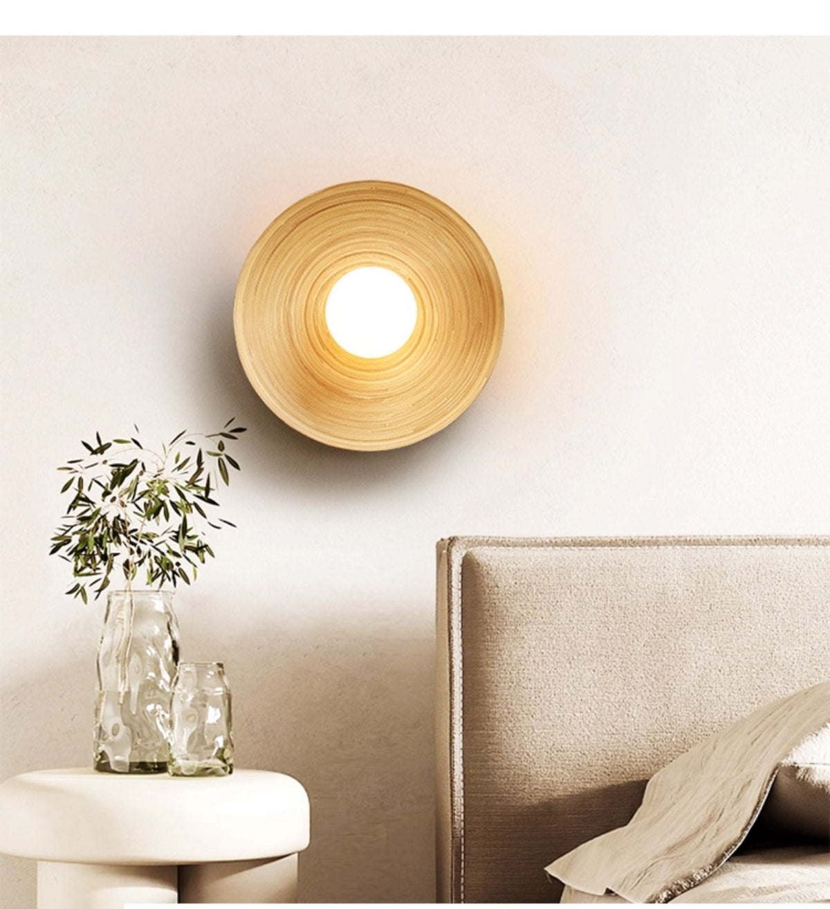Bamboo Wall Sconce Natural Wood Light Fixture-Lighting > Wall Lights-casanuva-casanuva