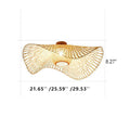 Bamboo Weaving Japanese Flush Mount Light 1-Light Fixture-Lighting > Ceiling Lights-casanuva-casanuva