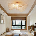 Bamboo Weaving Japanese Flush Mount Light 1-Light Fixture-Lighting > Ceiling Lights-casanuva-29.53''-100V-120V-casanuva