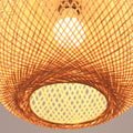 Bamboo Weaving Round Beige Pendant Light 1-Light Japanese Design-Lighting > Pendant Lights-casanuva-casanuva
