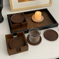 Bamboo Wood Heat-Resistant Coasters Set-Kitchen & Dining > Coasters-casanuva-casanuva