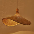 Bamboo Woven Pendant Light with Straw Hat Design-Lighting > Pendant Lights-casanuva-casanuva