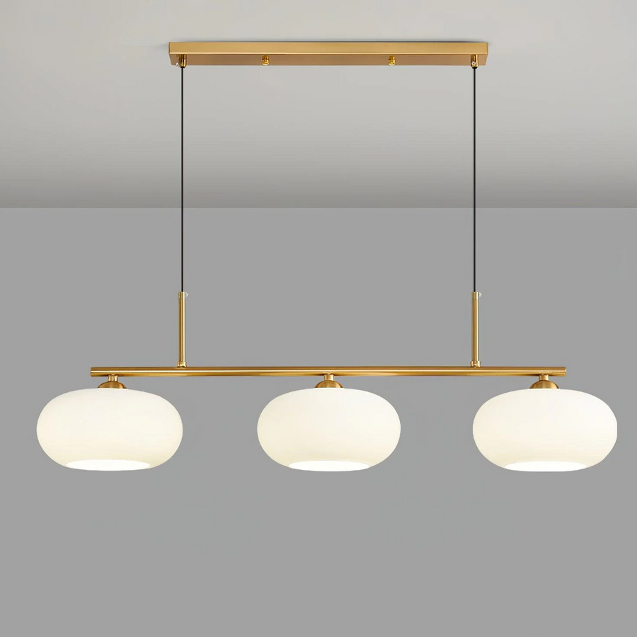 Bauhaus 3-Light Pendant Light for Kitchen Island-Lighting > Pendant Lights-casanuva-Gold-75x35x25cm-casanuva