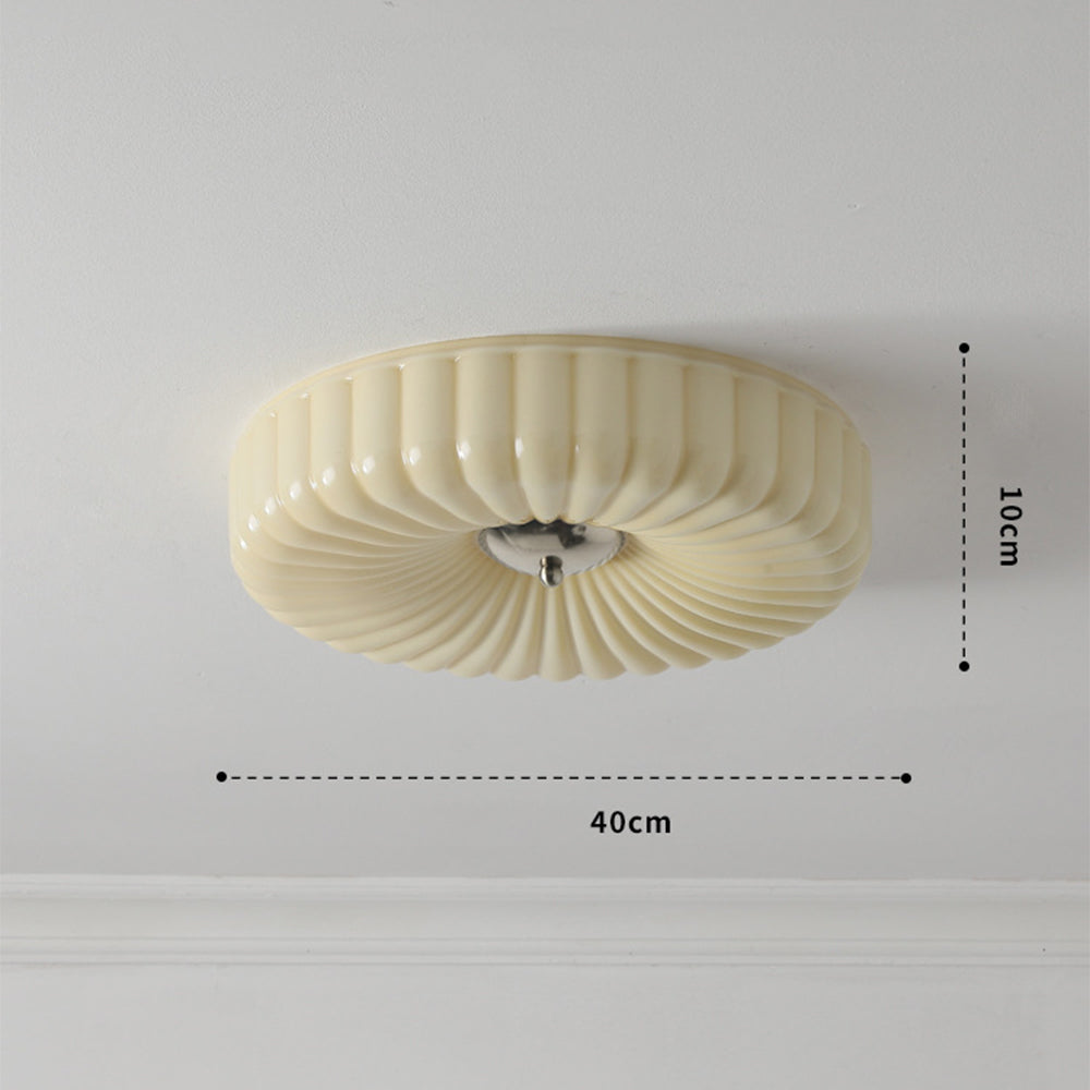 Bauhaus Cream Glass Ceiling Light Vintage Design-Lighting > Ceiling Lights-casanuva-casanuva