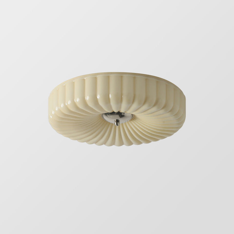 Bauhaus Cream Glass Ceiling Light Vintage Design-Lighting > Ceiling Lights-casanuva-casanuva