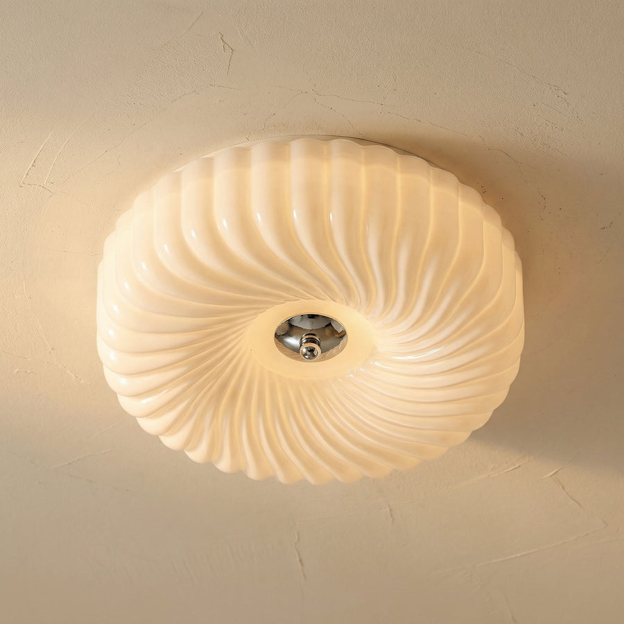 Bauhaus Cream Glass Ceiling Light Vintage Design-Lighting > Ceiling Lights-casanuva-casanuva