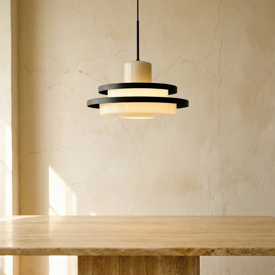 Bauhaus Double Layer Glass Pendant Light-Lighting > Pendant Lights-casanuva-casanuva