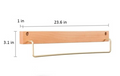 Beech Wood Towel Rack with Brass Accents-Bedding & Bath > Bathroom Accessories-casanuva-casanuva