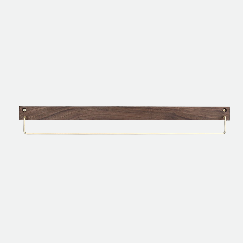 Beech Wood Towel Rack with Brass Accents-Bedding & Bath > Bathroom Accessories-casanuva-casanuva