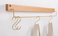 Beech Wood Towel Rack with Brass Accents-Bedding & Bath > Bathroom Accessories-casanuva-casanuva