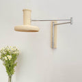 Beige Swing Arm Wall Sconce Lamp 1-Light Nordic Minimalist Design-Lighting > Wall Lights-casanuva-220V-240V-Hardwired-casanuva