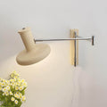 Beige Swing Arm Wall Sconce Lamp 1-Light Nordic Minimalist Design-Lighting > Wall Lights-casanuva-220V-240V-Plug - in-casanuva