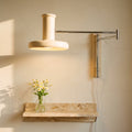 Beige Swing Arm Wall Sconce Lamp 1-Light Nordic Minimalist Design-Lighting > Wall Lights-casanuva-casanuva