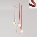 Belt Pendant Light Art Design-Lighting > Pendant Lights-casanuva-3 heads 80cmx120cm-Version A Red Canvas-casanuva