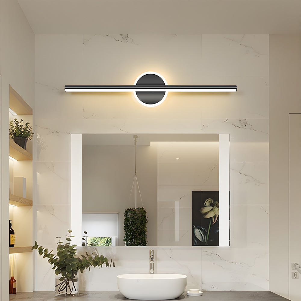 Black LED Vanity Light Fixture for Bathroom and Bedroom-Lighting > Wall Lights-casanuva-Black-L40cm(30W)-Cool White-casanuva