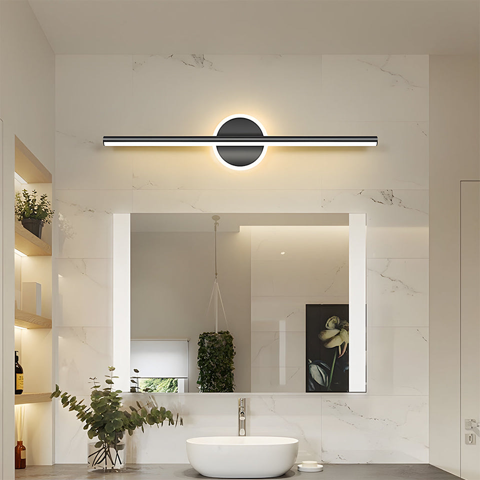 Black LED Vanity Light Fixture for Bathroom and Bedroom-Lighting > Wall Lights-casanuva-Black-L40cm(30W)-Cool White-casanuva