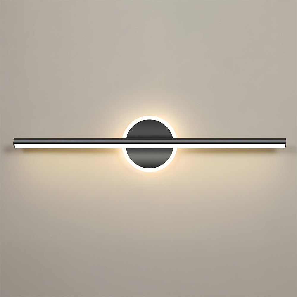 Black LED Vanity Light Fixture for Bathroom and Bedroom-Lighting > Wall Lights-casanuva-Black-L80cm(24W)-3 color change by switch-casanuva