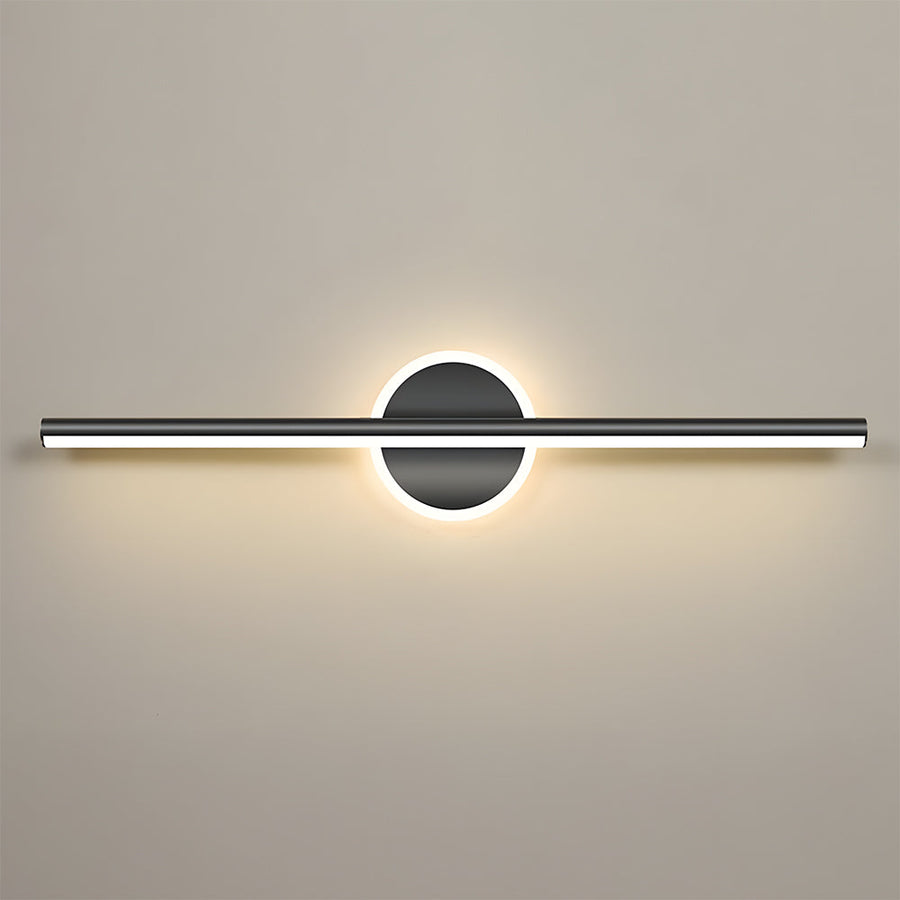 Black LED Vanity Light Fixture for Bathroom and Bedroom-Lighting > Wall Lights-casanuva-Black-L80cm(24W)-3 color change by switch-casanuva
