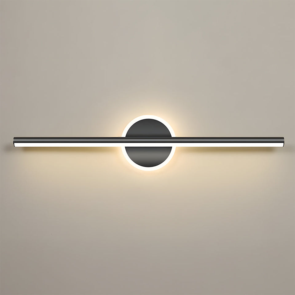 Black LED Vanity Light Fixture for Bathroom and Bedroom-Lighting > Wall Lights-casanuva-Black-L80cm(24W)-3 color change by switch-casanuva