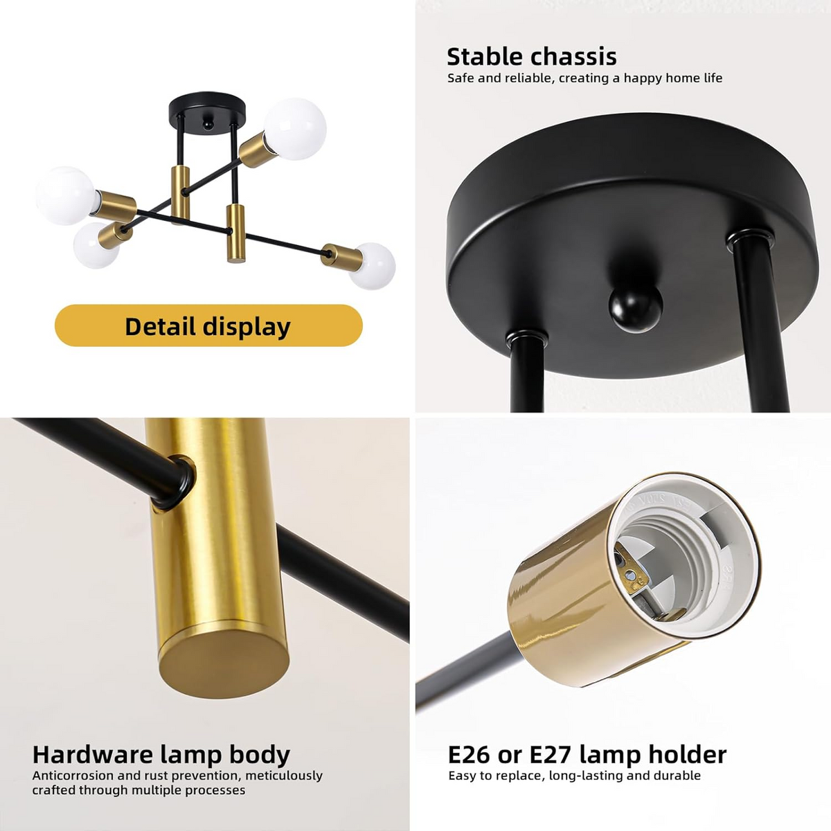 Black Nordic Ceiling Light-Lighting > Ceiling Lights-casanuva-casanuva